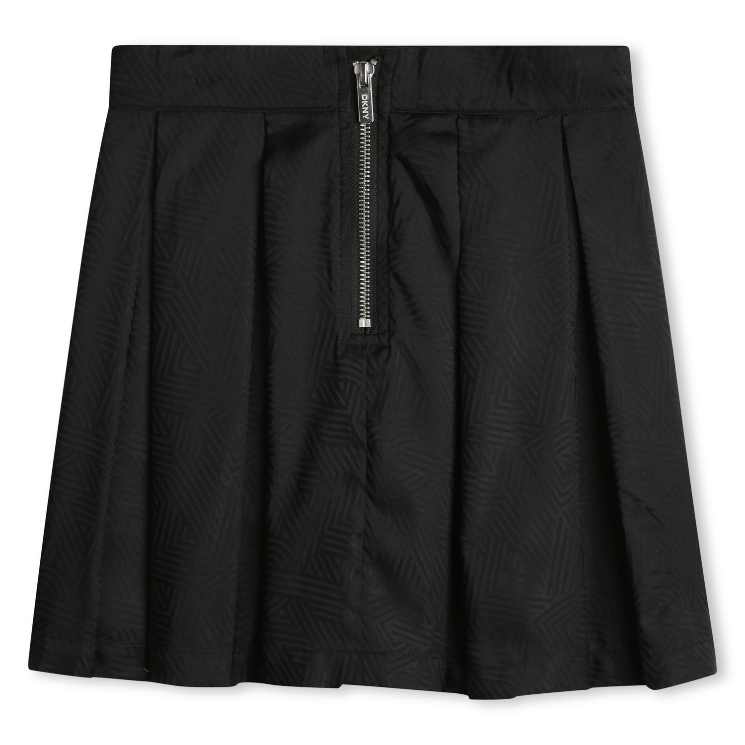 Knee-Length Jacquard Skirt with All-Over Crosswalk Pattern