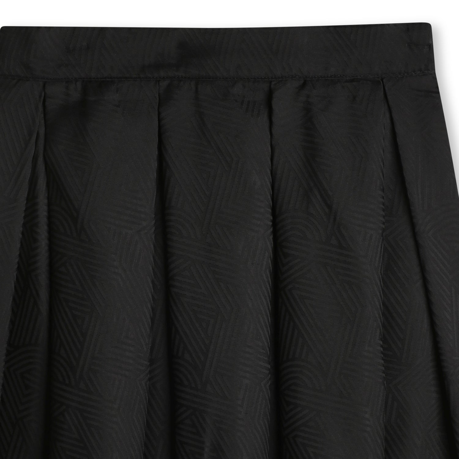 Knee-Length Jacquard Skirt with All-Over Crosswalk Pattern