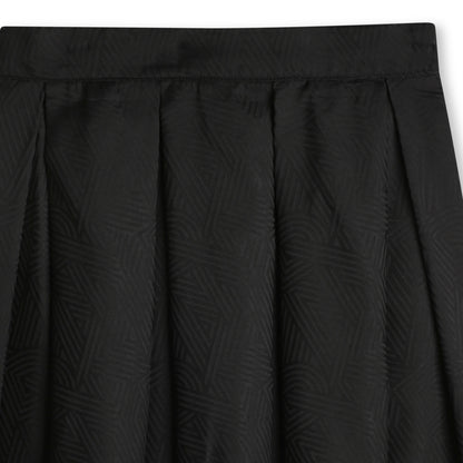 Knee-Length Jacquard Skirt with All-Over Crosswalk Pattern
