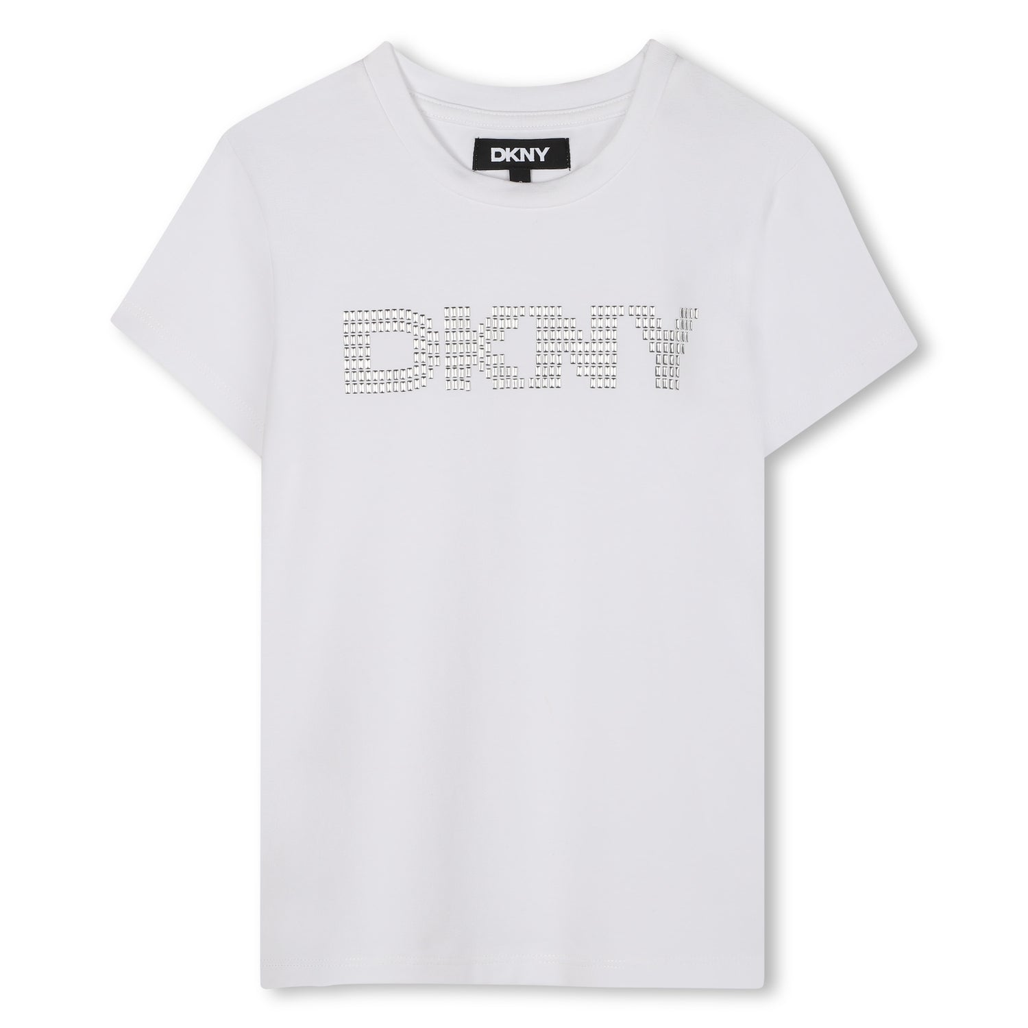 Studded Logo Stretch Cotton T-Shirt for Girls