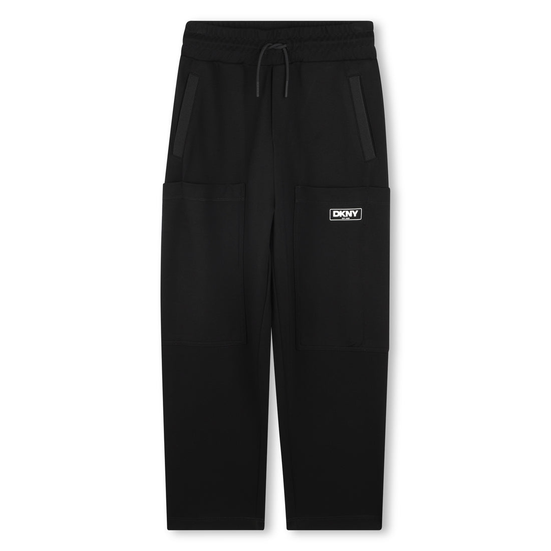 Milano Trousers with Elasticated Waist, Pockets and Printed Logo