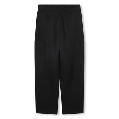 Milano Trousers with Elasticated Waist, Pockets and Printed Logo
