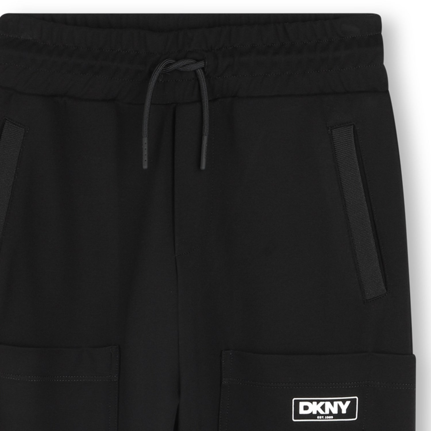 Milano Trousers with Elasticated Waist, Pockets and Printed Logo