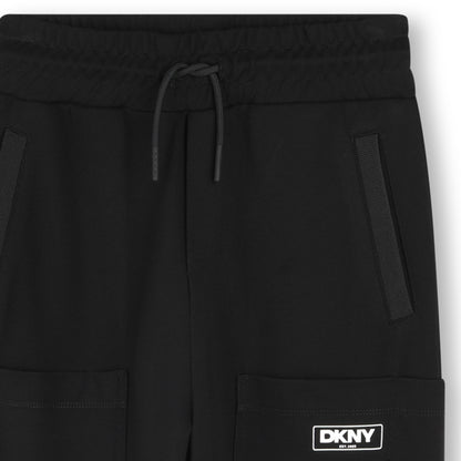 Milano Trousers with Elasticated Waist, Pockets and Printed Logo