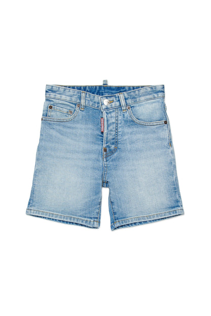 Light Wash Denim Shorts for Kids Dsquared Kid