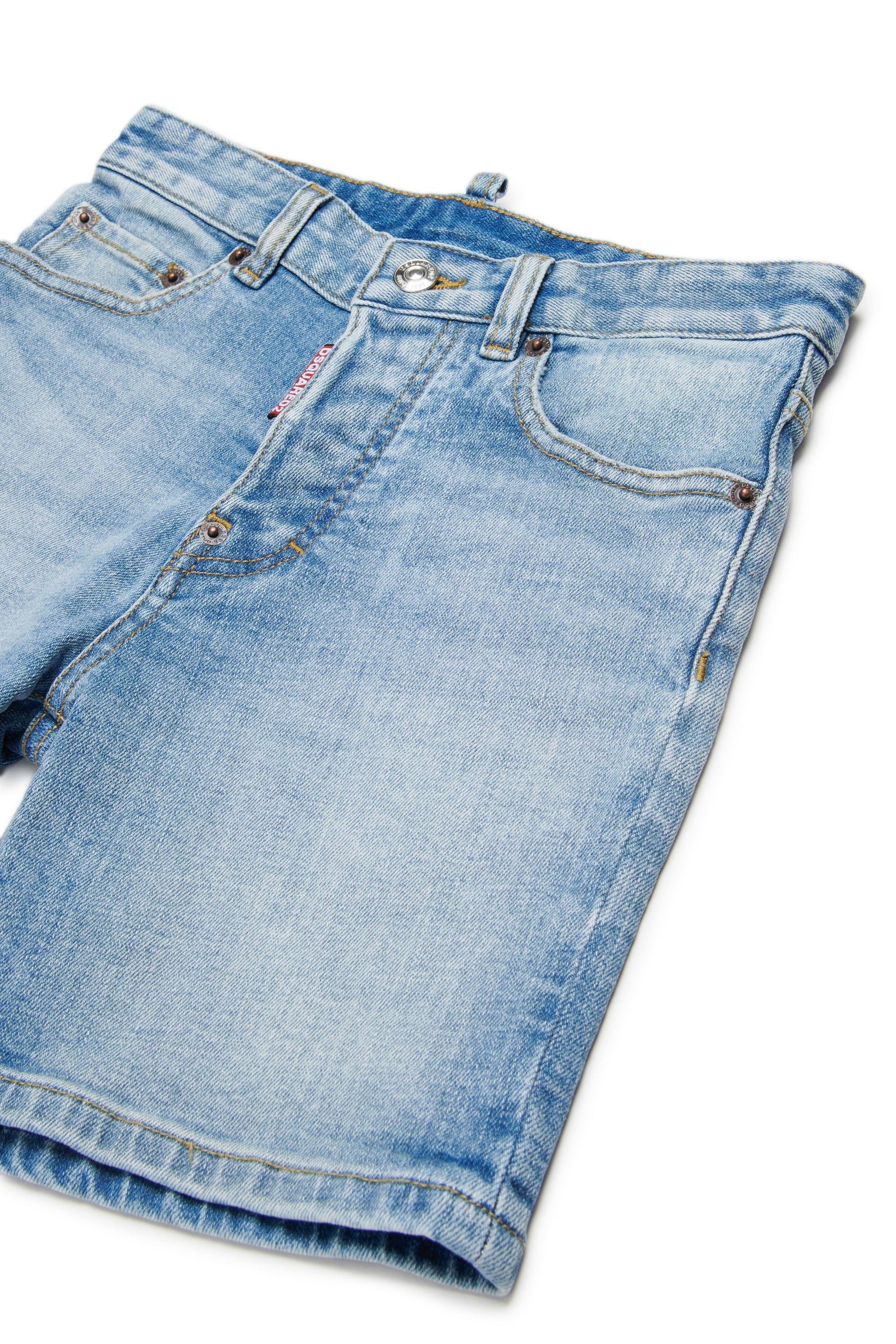 Light Wash Denim Shorts for Kids Dsquared Kid
