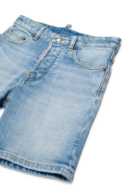 Light Wash Denim Shorts for Kids Dsquared Kid