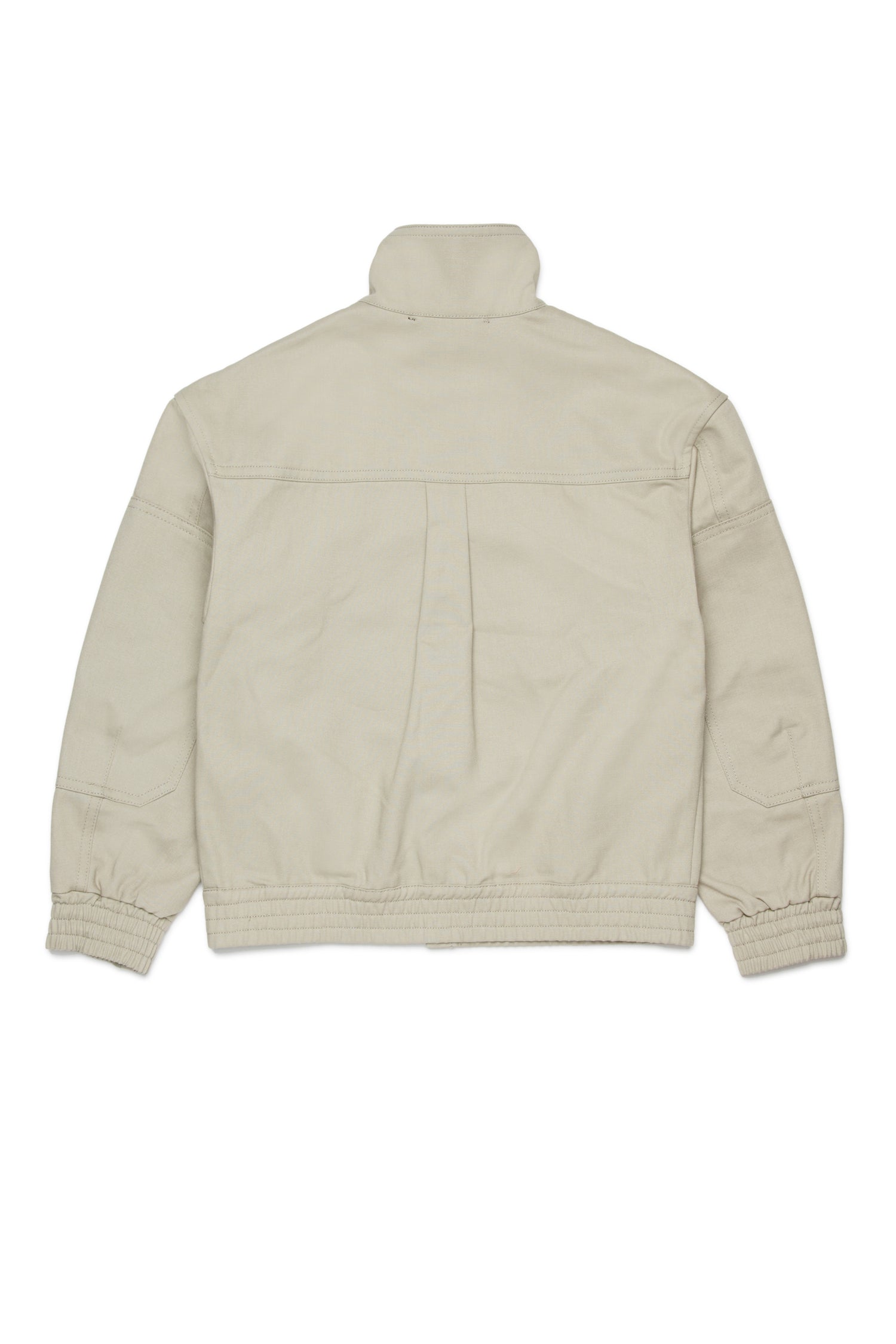 Beige Cotton Zip Jacket for Kids