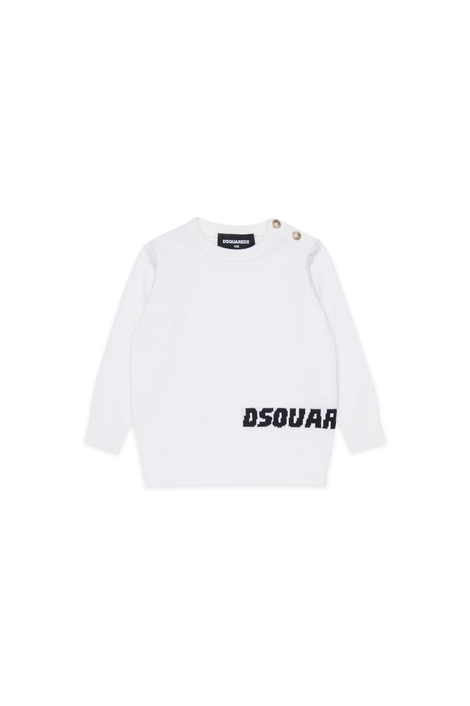 Cotton Logo Knit Sweater for Kids Dsquared Kid