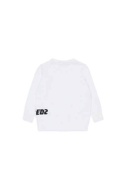Cotton Logo Knit Sweater for Kids Dsquared Kid