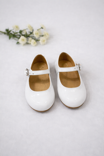 Isla Mary Jane White Patent Chloe &amp; Jule