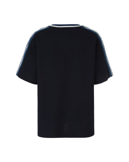 V-Neck T-Shirt with Contrast Trim