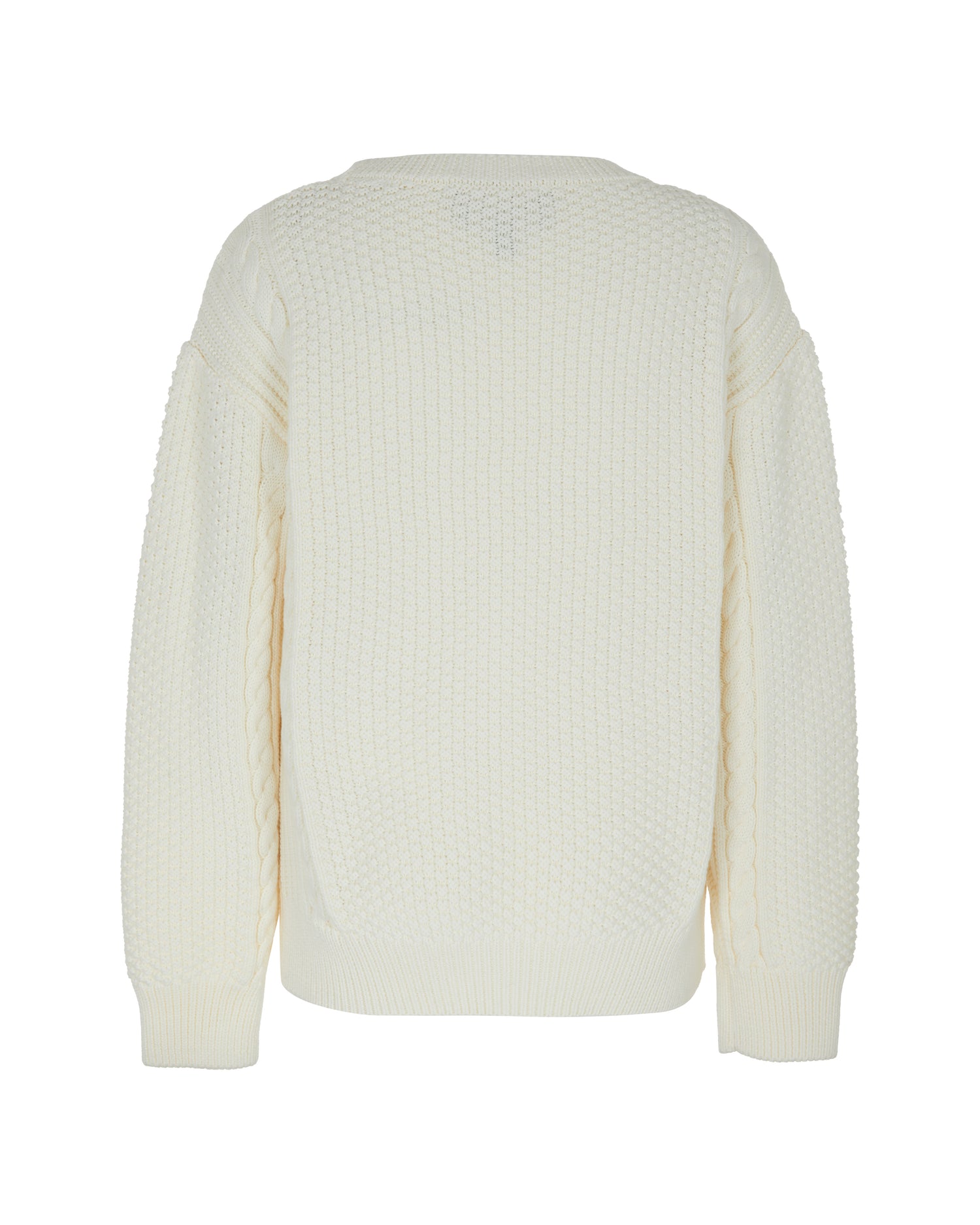 Cable-Knit Crewneck Pullover