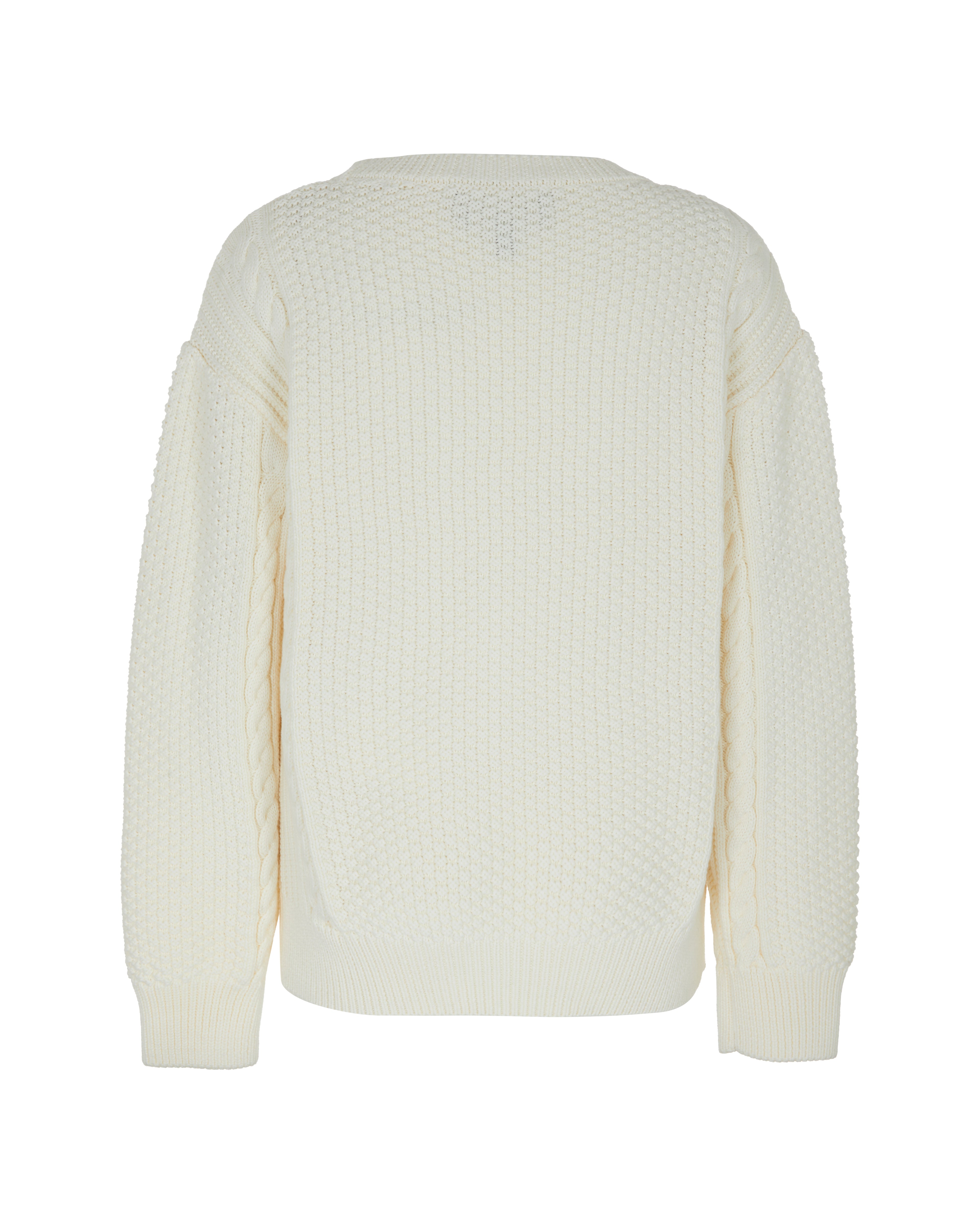 Cable-Knit Crewneck Pullover