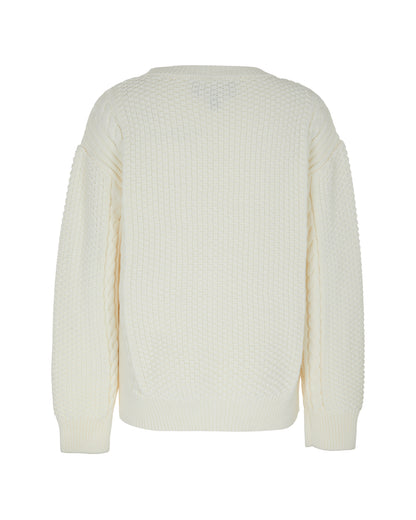 Cable-Knit Crewneck Pullover