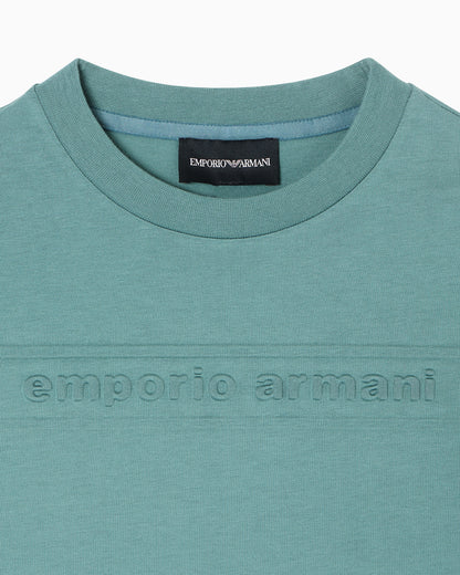Comfort-Fit Cotton Jersey T-Shirt with Embossed Logo