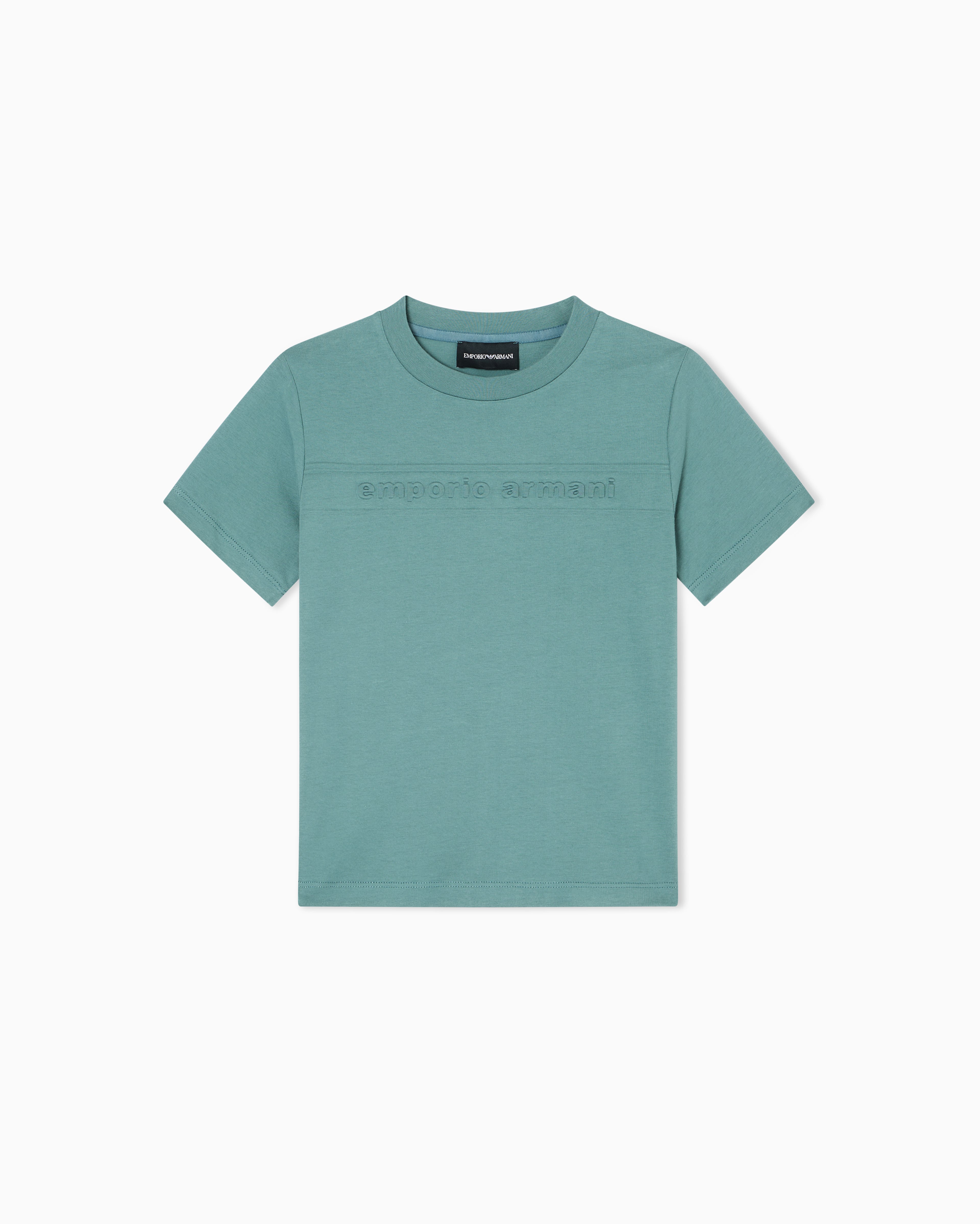 Comfort-Fit Cotton Jersey T-Shirt with Embossed Logo