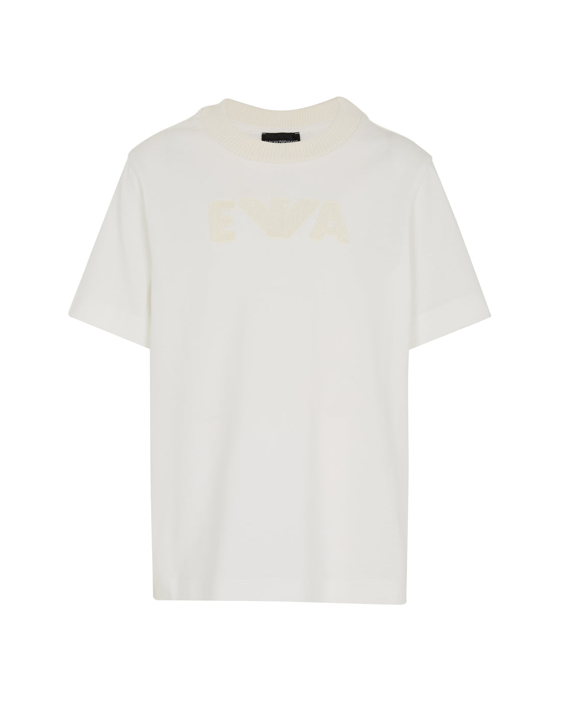 Kids Cotton T Shirt with Logo, White
