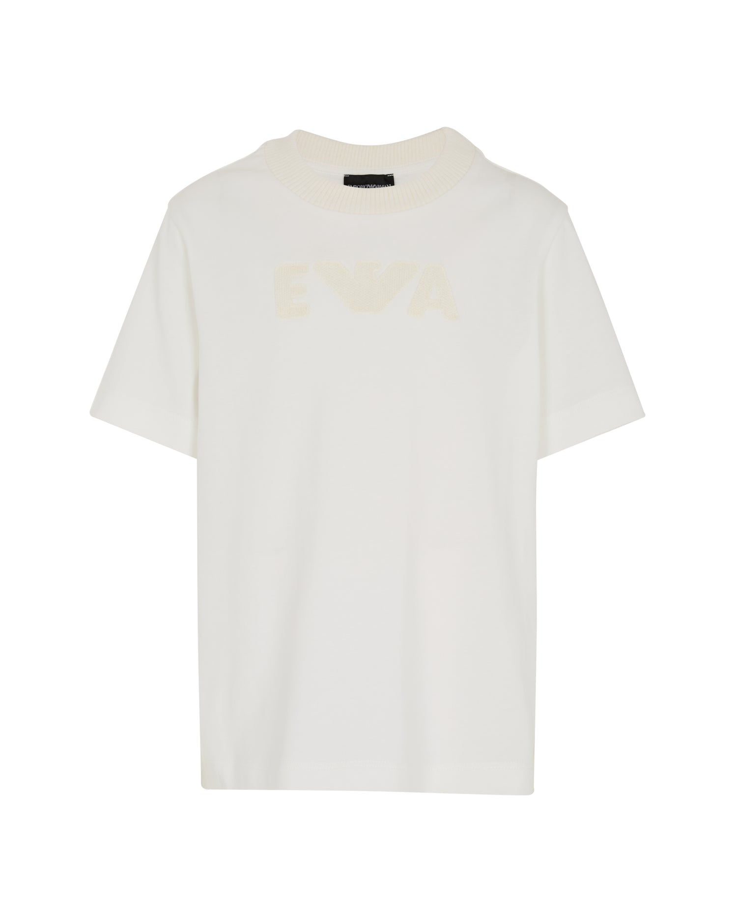Kids Cotton T Shirt with Logo, White