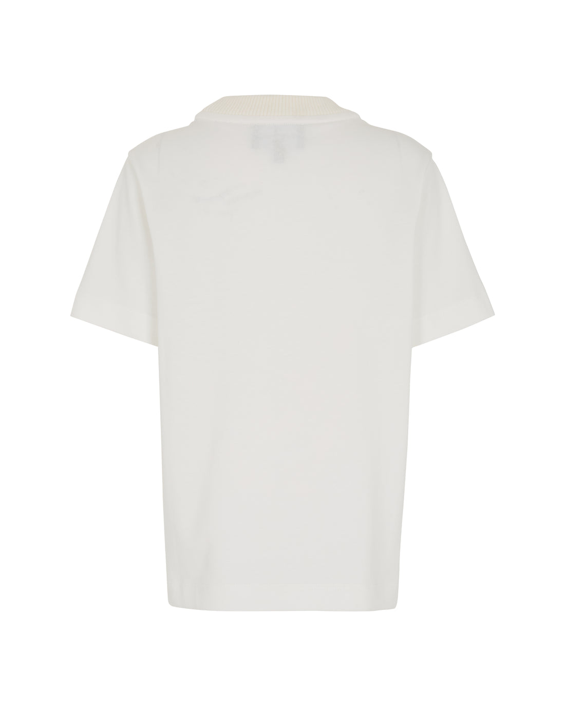 Kids Cotton T Shirt with Logo, White