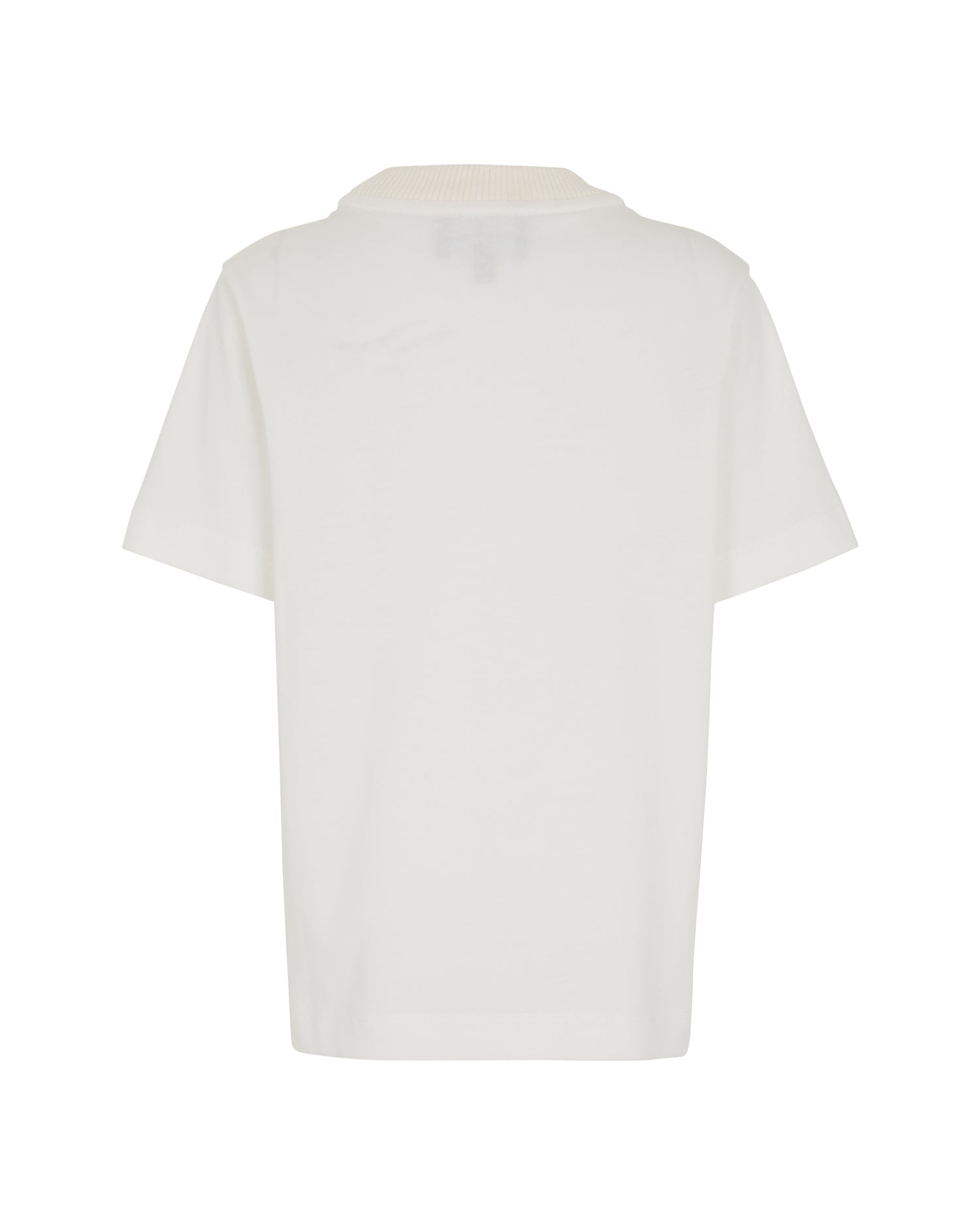 Kids Cotton T Shirt with Logo, White