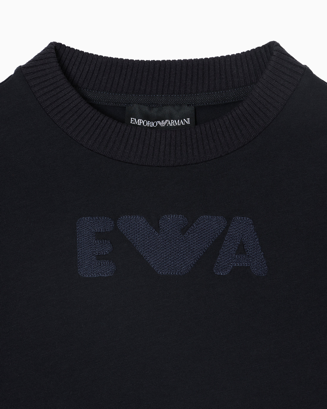 Kids Cotton T Shirt with Logo Detail, Navy