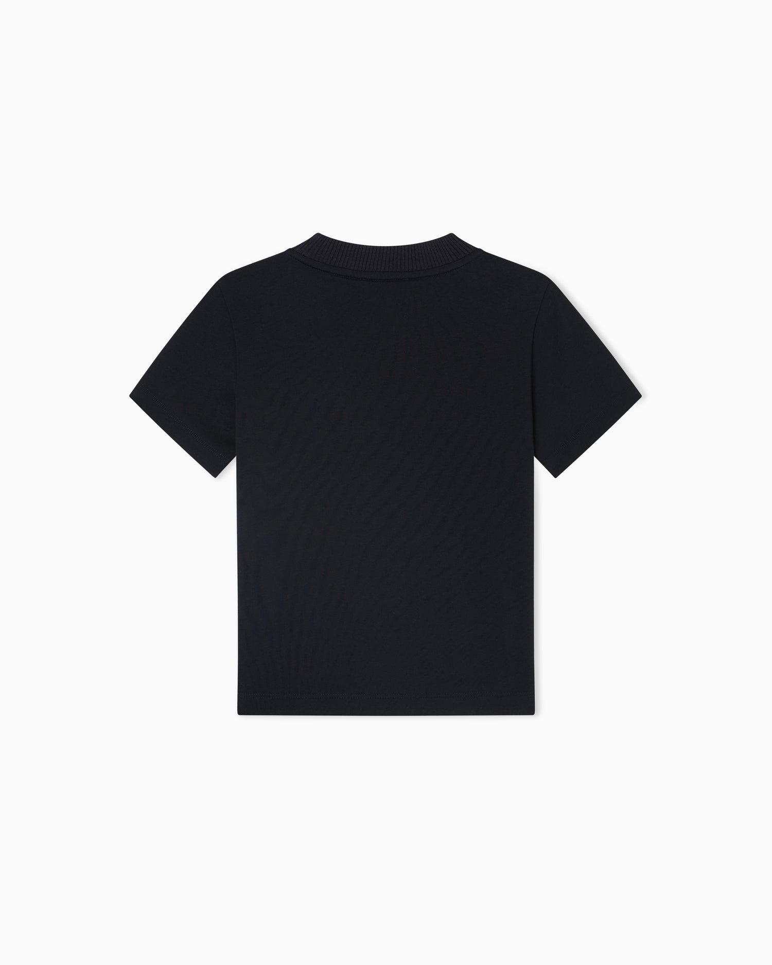 Kids Cotton T Shirt with Logo Detail, Navy