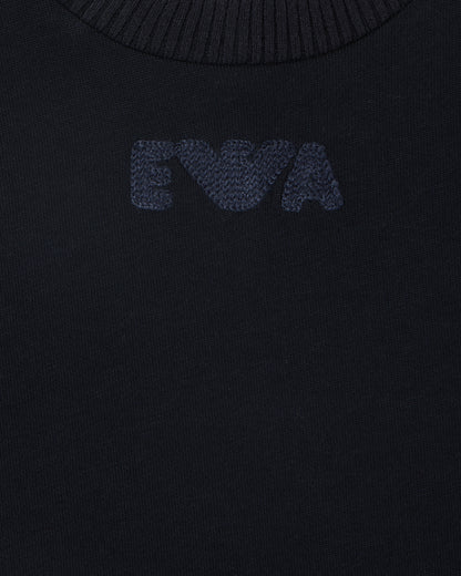 Baby Cotton T Shirt with Logo, Navy