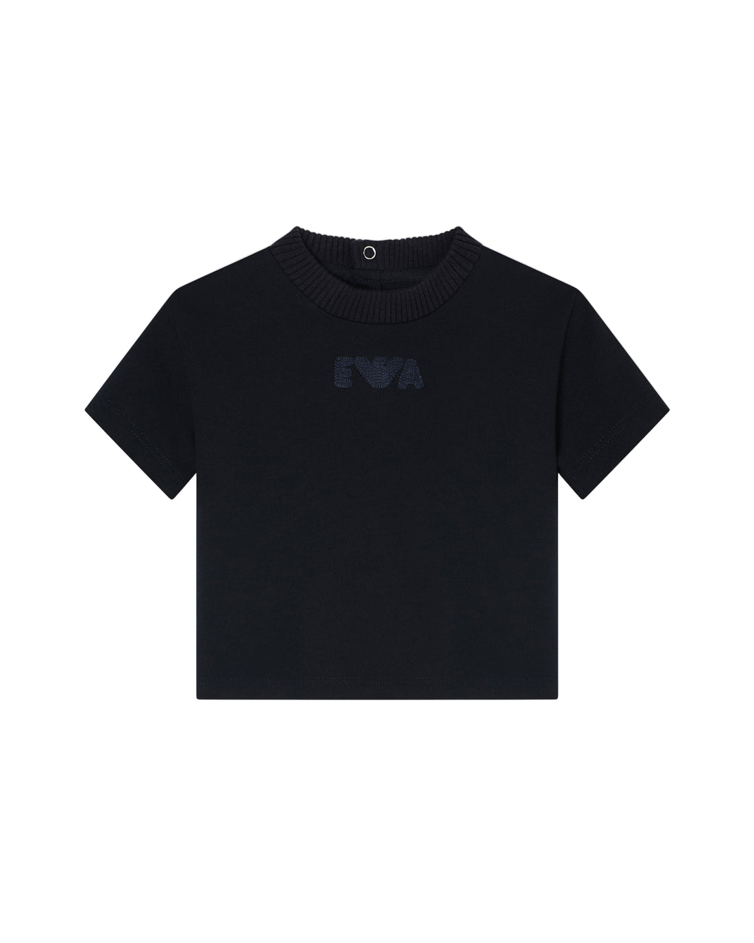 Baby Cotton T Shirt with Logo, Navy