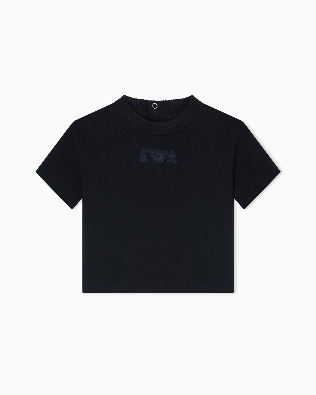 Baby Cotton T Shirt with Logo, Navy