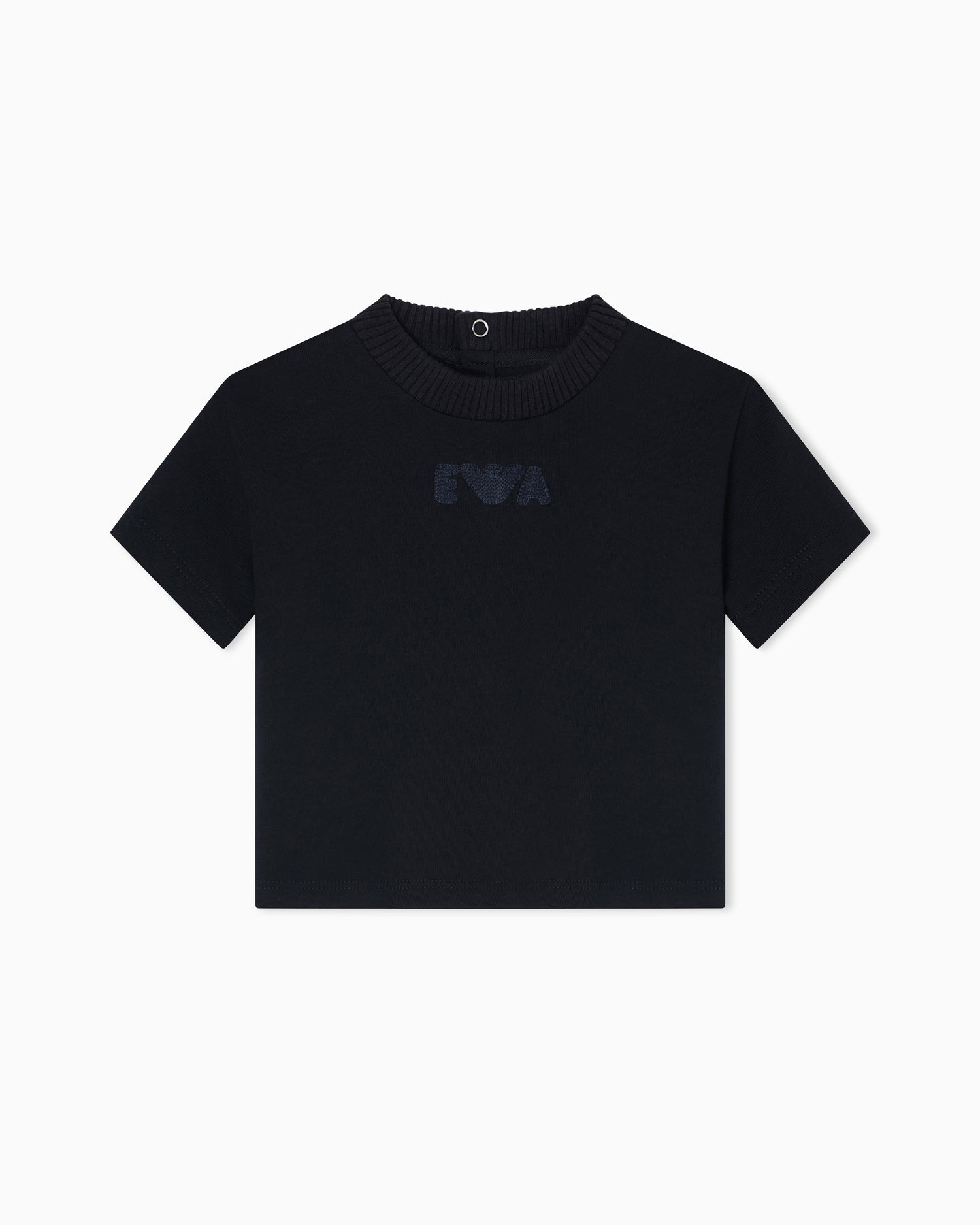 Baby Cotton T Shirt with Logo, Navy