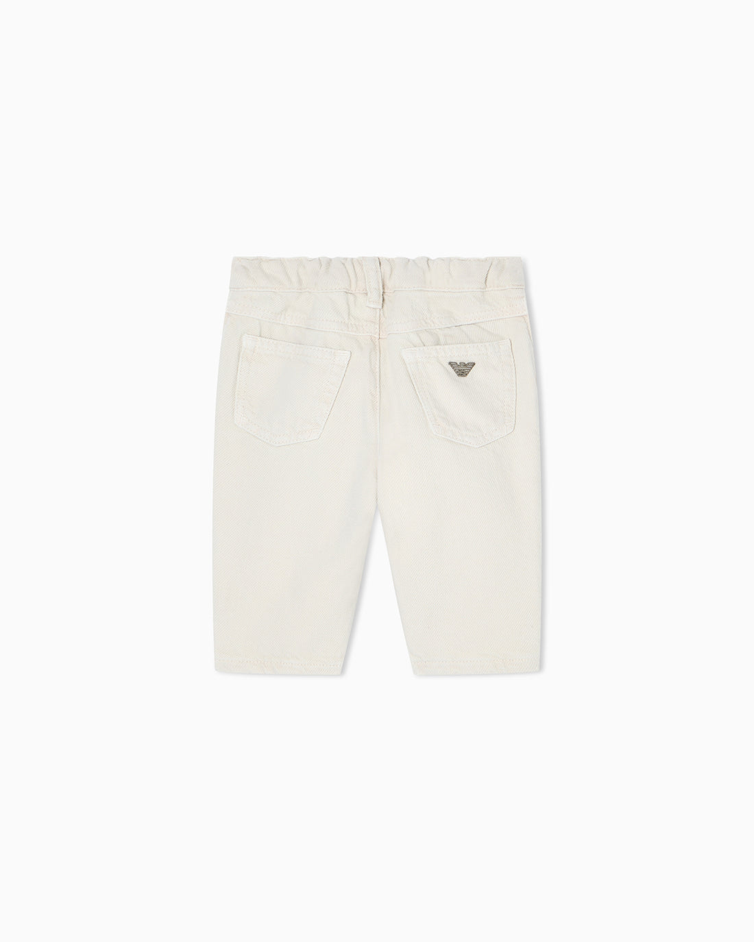 Cotton Drill Five-Pocket Jeans with Elasticated Back Waist