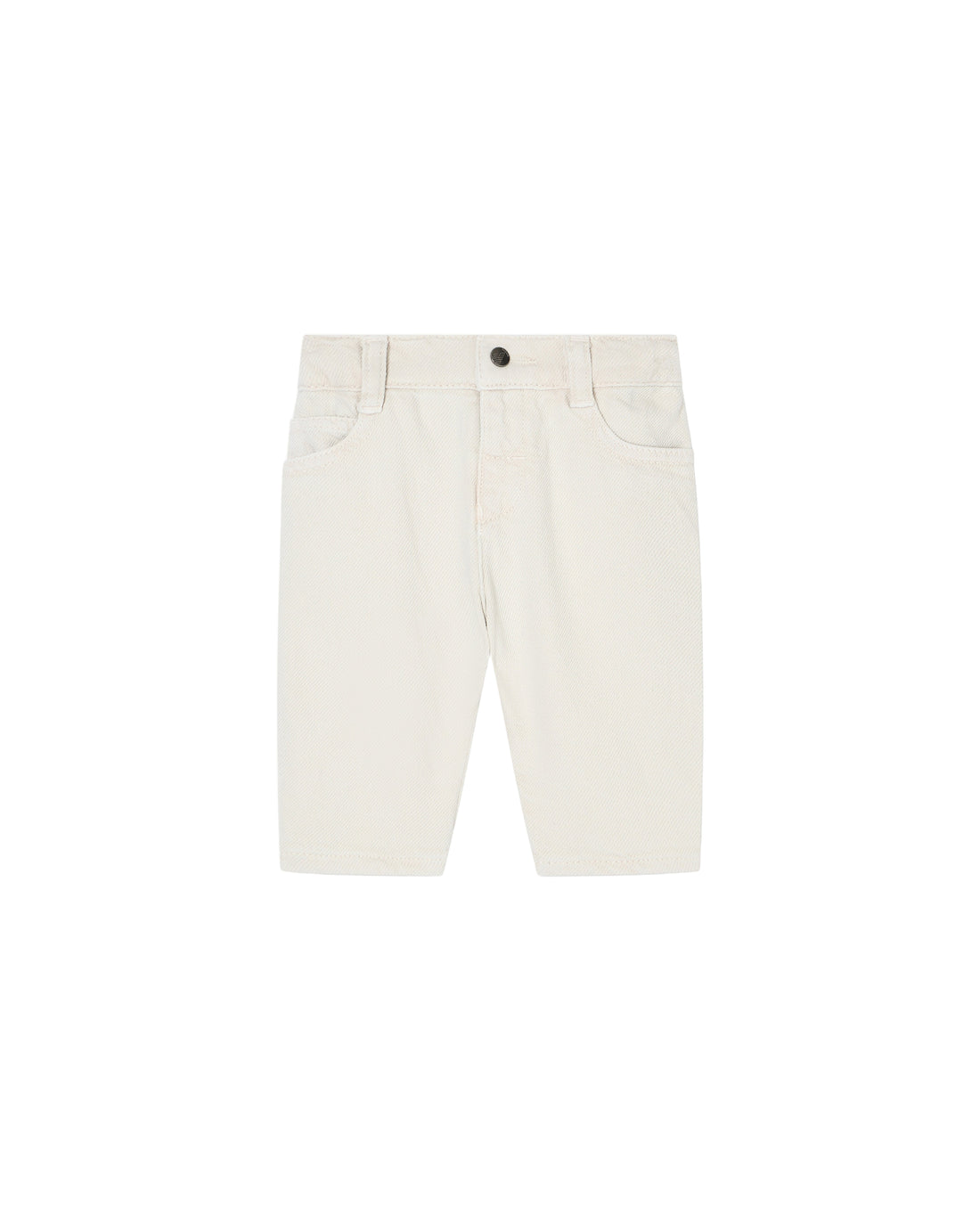 Cotton Drill Five-Pocket Jeans with Elasticated Back Waist