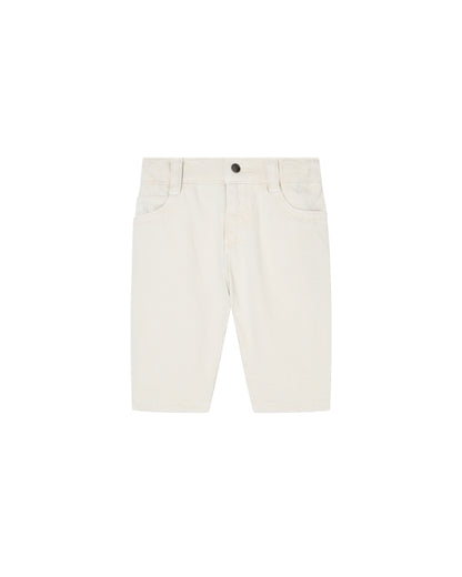 Cotton Drill Five-Pocket Jeans with Elasticated Back Waist