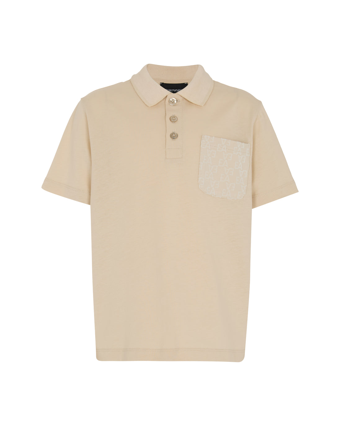 Kids Polo Shirt with Pocket Detail, French Oak