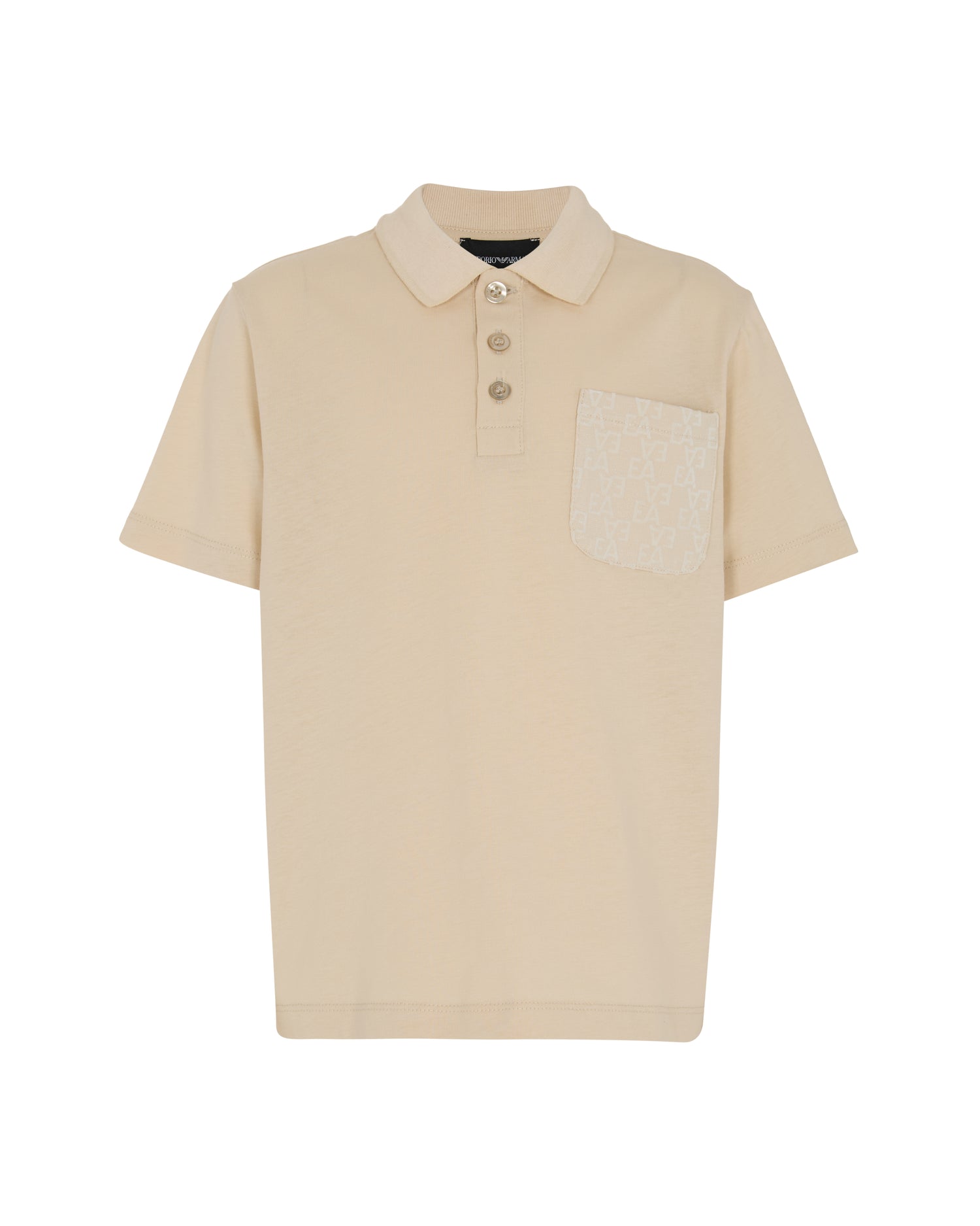 Kids Polo Shirt with Pocket Detail, French Oak