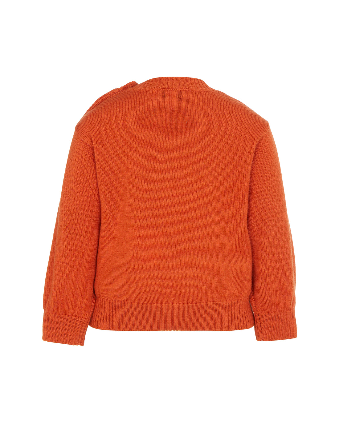 Embossed Rib-Knit Shoulder-Button Crew Sweater