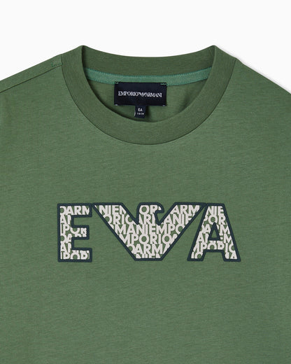 Jersey T-Shirt With Logo Embroidery Schoolsoutdesignerkidswear