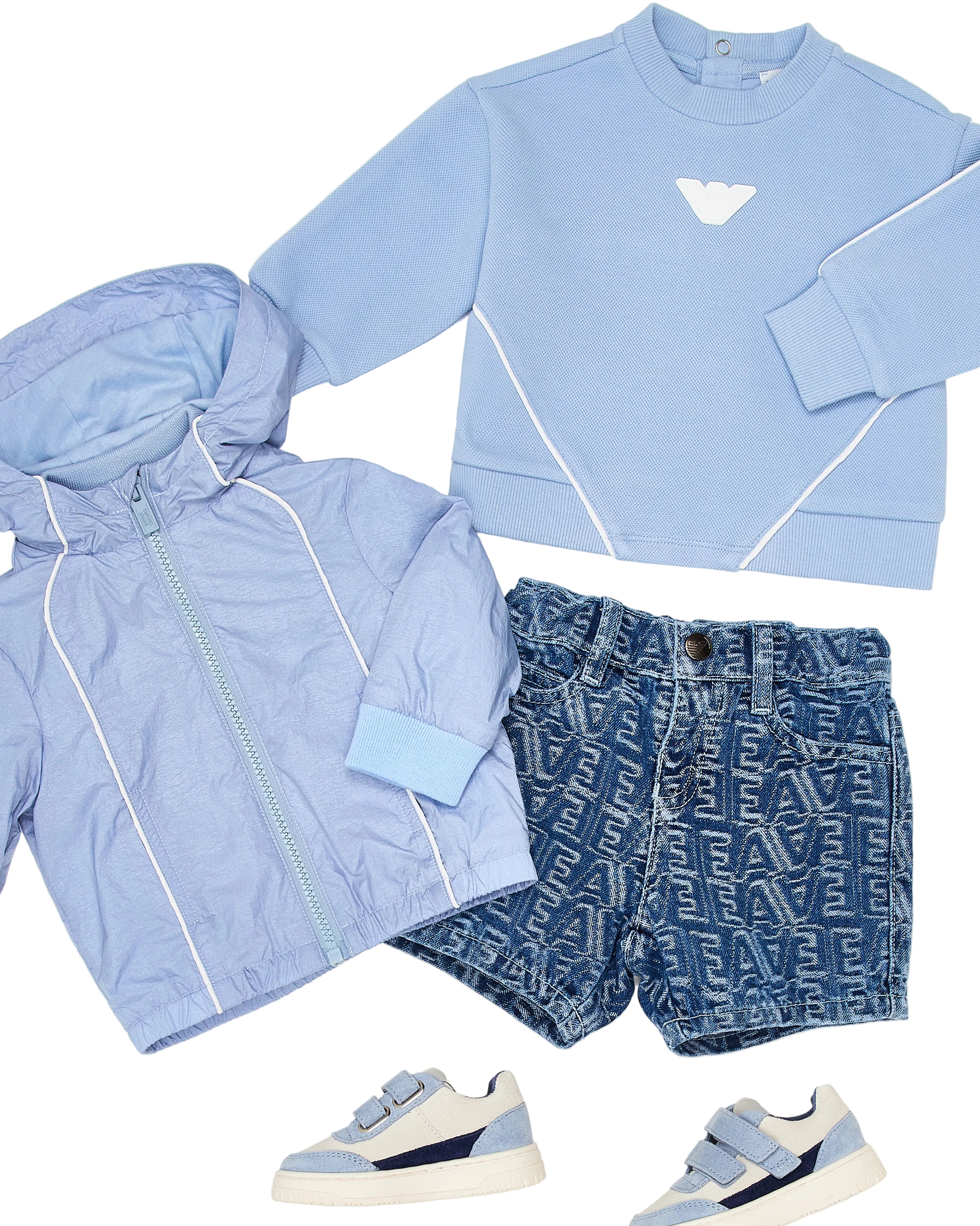 Emporio Armani Kids Sweatshirt in Soft Chambray Emporio Armani