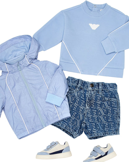 Emporio Armani Kids Sweatshirt in Soft Chambray Emporio Armani