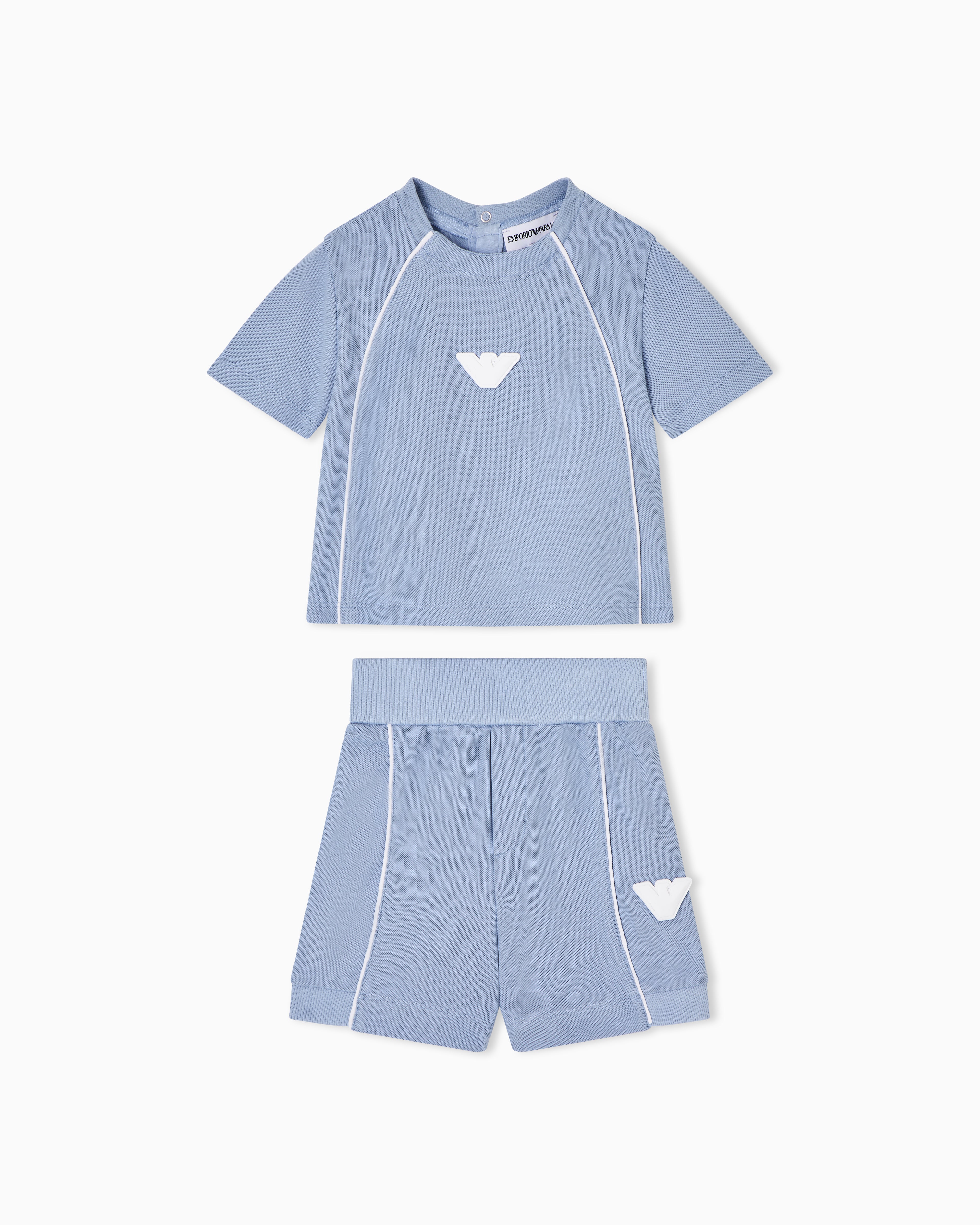 Pique T-shirt and Shorts Set Emporio Armani