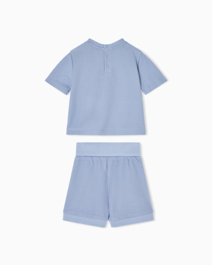 Pique T-shirt and Shorts Set Emporio Armani