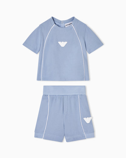 Pique T-shirt and Shorts Set Emporio Armani