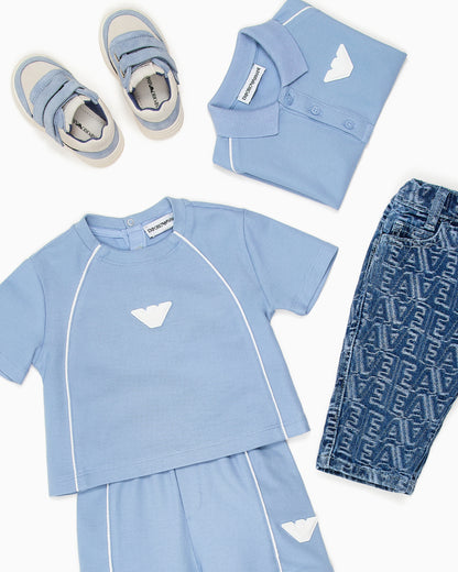 Pique T-shirt and Shorts Set Emporio Armani