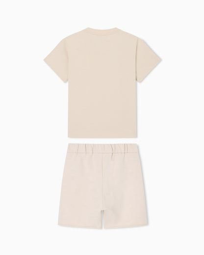 Jersey T-Shirt And Bermuda Shorts Set Schoolsoutdesignerkidswear