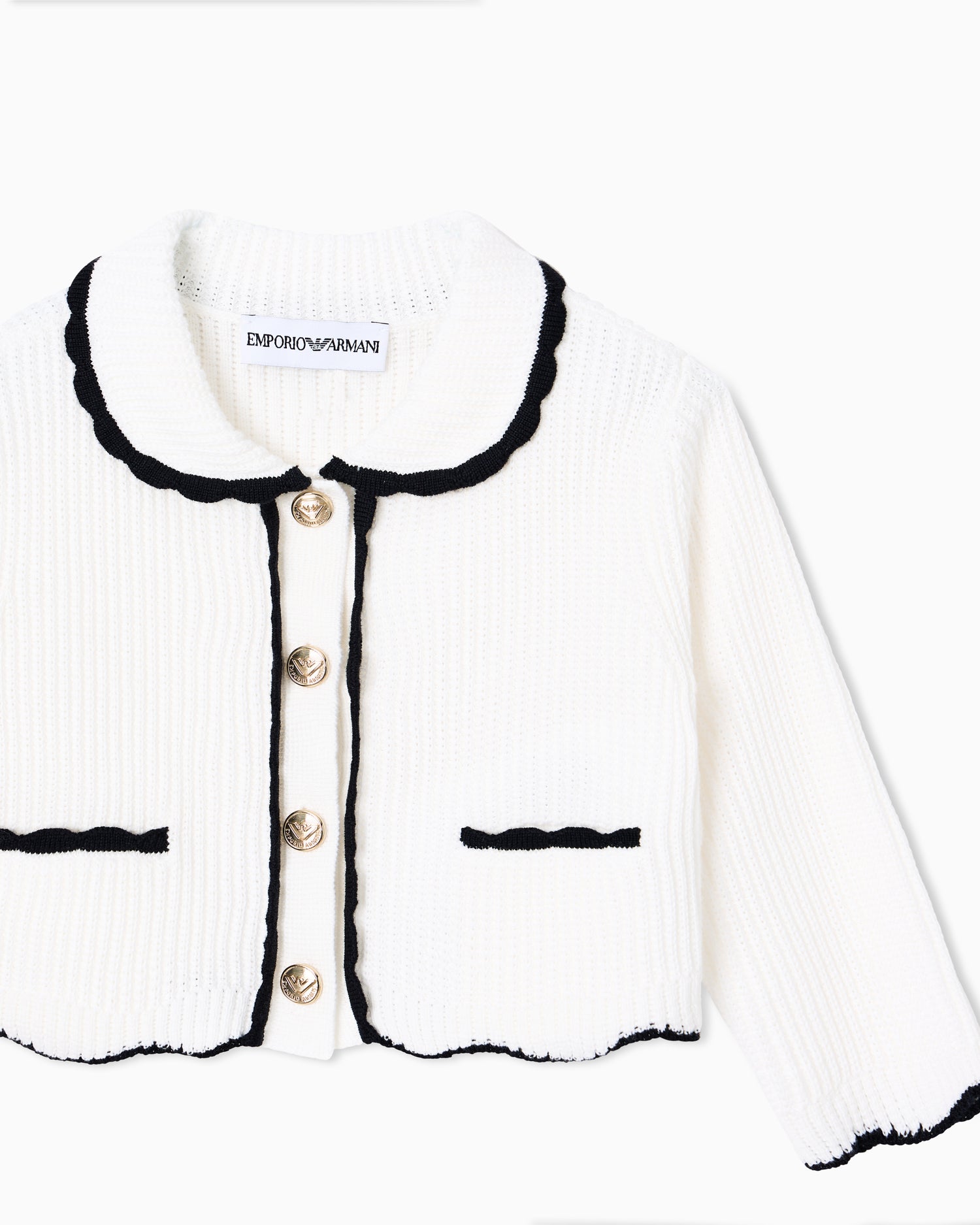 Ribbed Knit Cardigan Emporio Armani