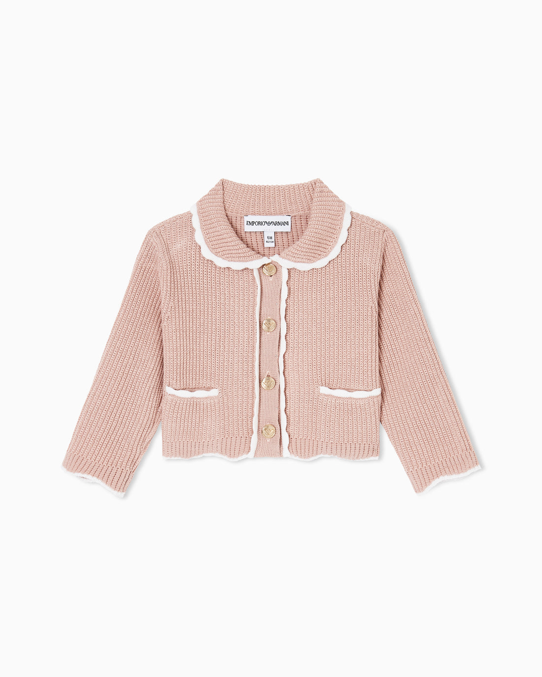 Scalloped Edge Cardigan Emporio Armani