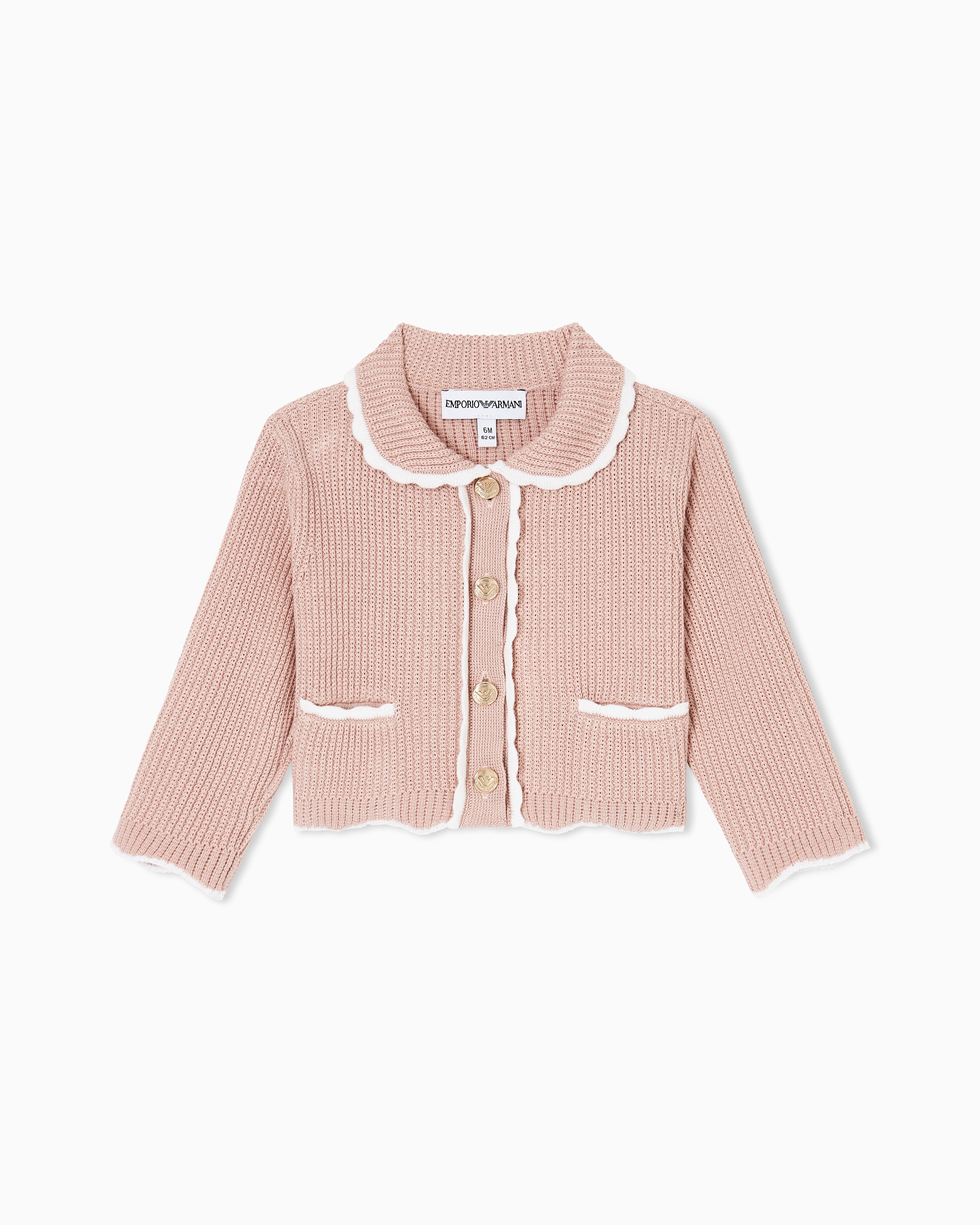 Scalloped Edge Cardigan Emporio Armani