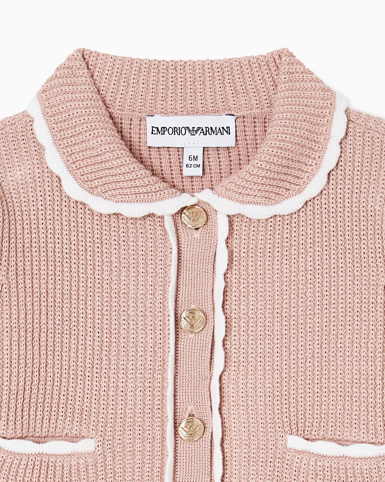 Scalloped Edge Cardigan Emporio Armani