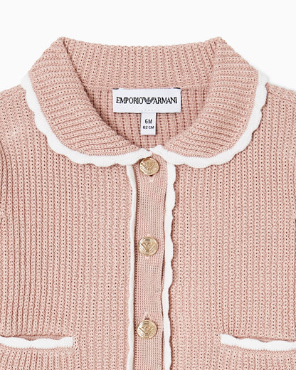 Scalloped Edge Cardigan Emporio Armani